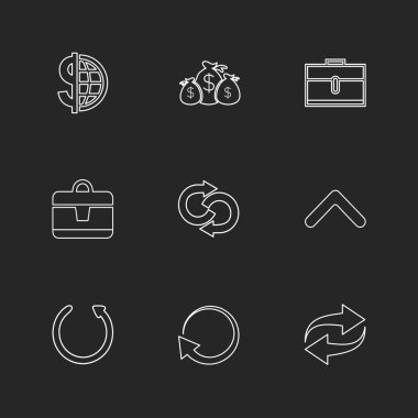 Farklı minimalist düz vektör app simgeleri 