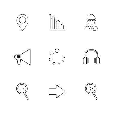 çeşitli tema app simgeler, vektör çizimler set