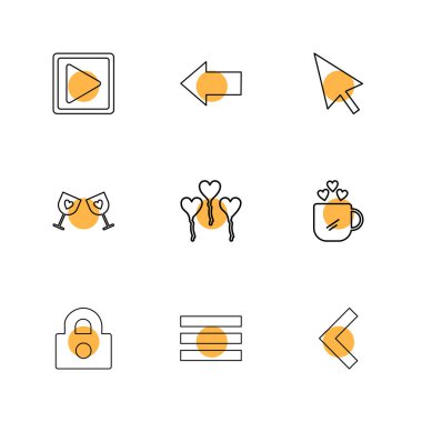 düz vektör çizim simgeler, App simgelerin ayarlamak  