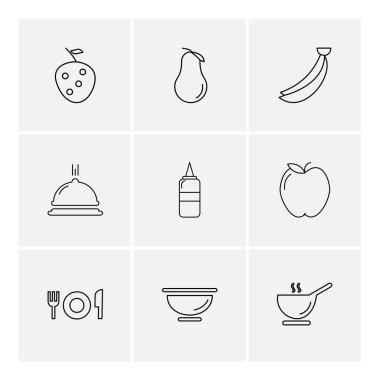 düz vektör çizim simgeler, App simgelerin ayarlamak  