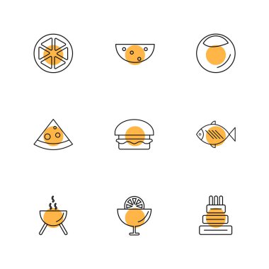 düz vektör çizim simgeler, App simgelerin ayarlamak  