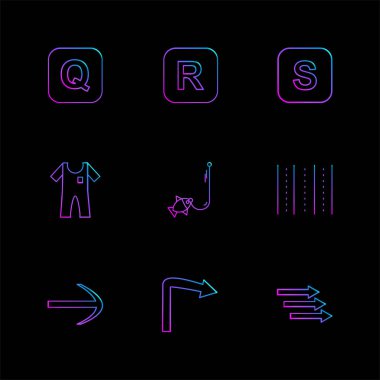 Farklı minimalist düz vektör app simgeleri   