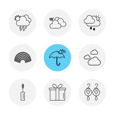 çeşitli tema app simgeler, vektör çizimler set