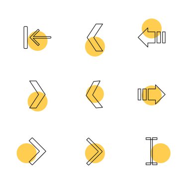 çeşitli tema app simgeler, vektör çizimler set