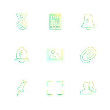 minimalist düz vektör app simgeleri beyaz arka plan üzerinde