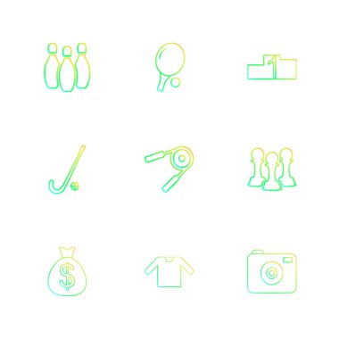 minimalist düz vektör app simgeleri beyaz arka plan üzerinde