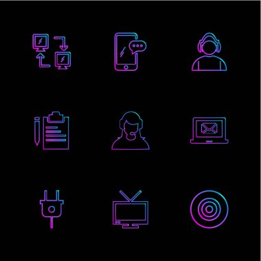 düz vektör çizim simgeler, App simgelerin ayarlamak         