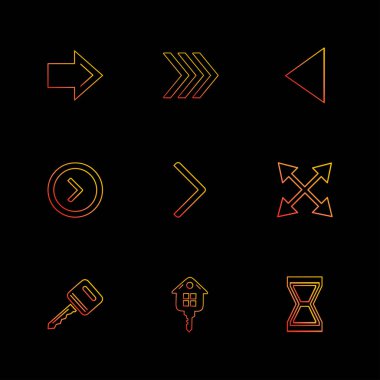 düz vektör çizim simgeler, App simgelerin ayarlamak  