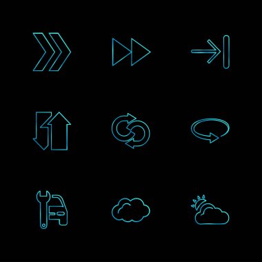düz vektör çizim simgeler, App simgelerin ayarlamak         