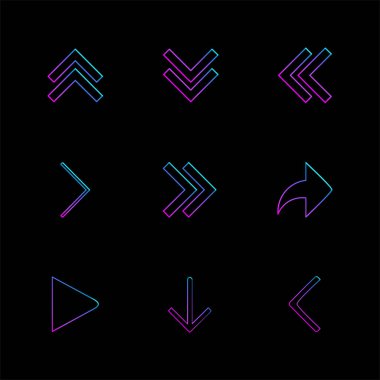 Farklı minimalist düz vektör app simgeleri      