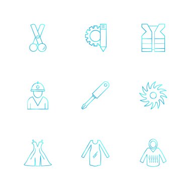 düz vektör çizim simgeler, App simgelerin ayarlamak 