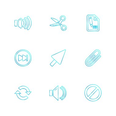 çeşitli tema app simgeler, vektör çizimler set