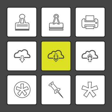 düz vektör çizim simgeler, App simgelerin ayarlamak  