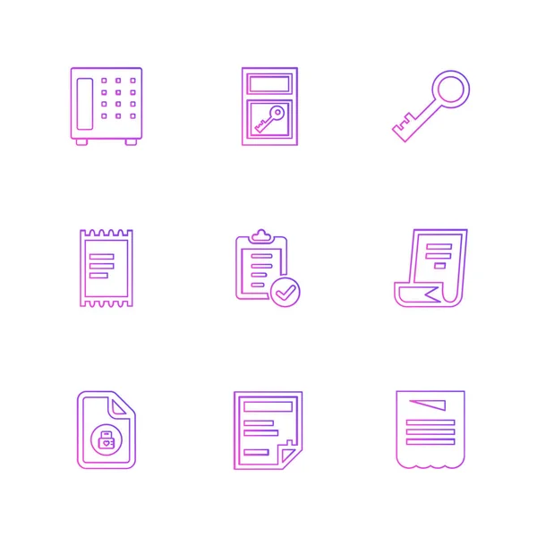 Colección Vectorial Iconos Diseño Plano Creativo Negocios — Vector de stock