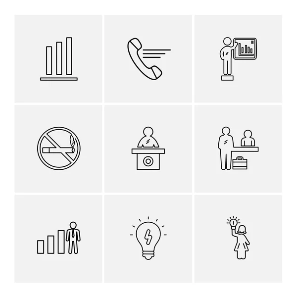 Conjunto Iconos Aplicaciones Vectores Planos Minimalistas Sobre Fondo Negro — Vector de stock