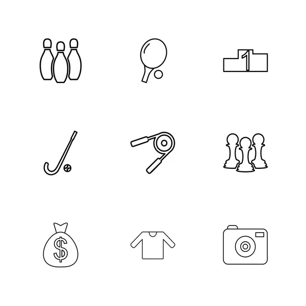 Iconos Ilustración Vectores Planos Conjunto Iconos Aplicaciones — Vector de stock