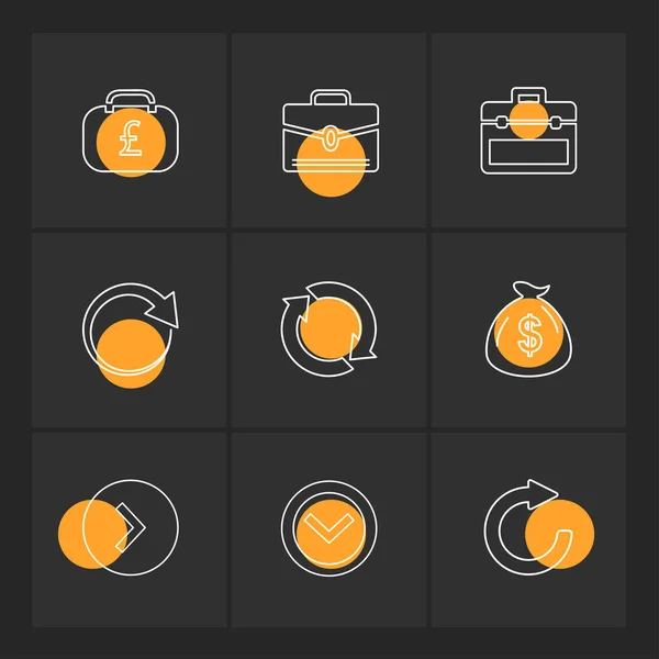 Icônes Illustration Vectorielle Plate Ensemble Icônes Application — Image vectorielle