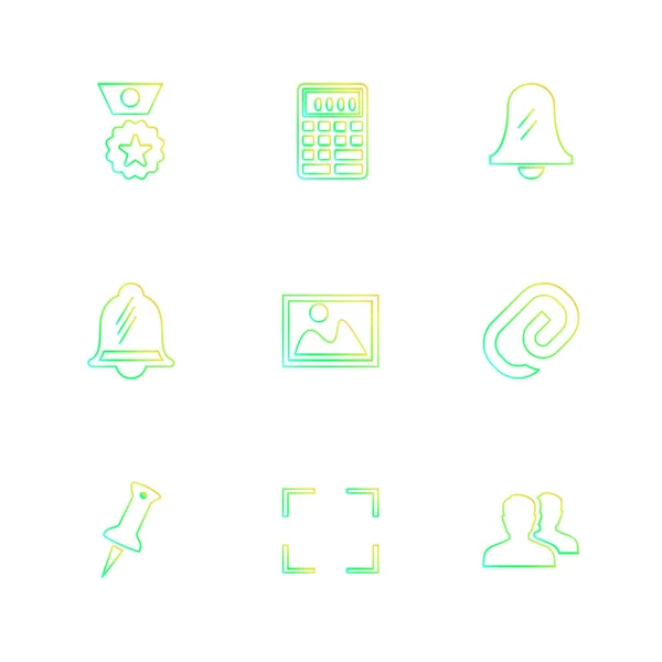 Icone Minimalista Vettoriale Piatto App Sfondo Bianco — Vettoriale Stock