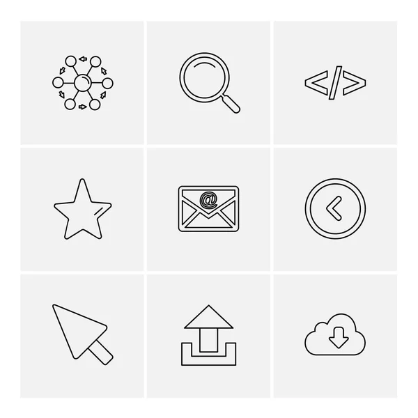 Flat Vector Illustration Icons Set App Icons — Stock Vector