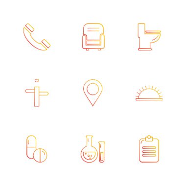 düz vektör çizim simgeler, App simgelerin ayarlamak  