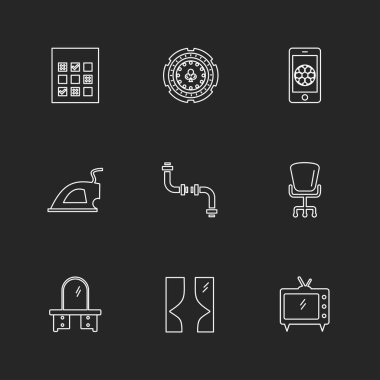 düz vektör çizim simgeler, App simgelerin ayarlamak  