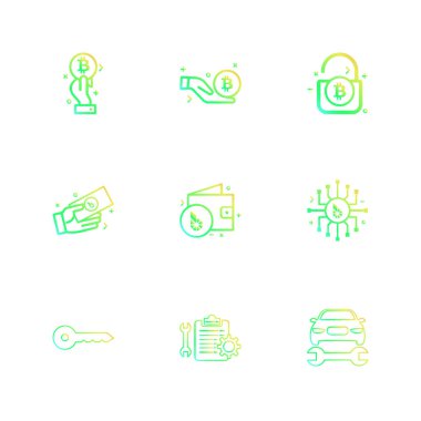 düz vektör çizim simgeler, App simgelerin ayarlamak         