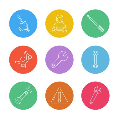 minimalist düz vektör app simgeleri beyaz arka plan üzerinde