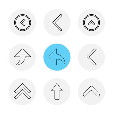 beyaz zemin üzerine minimalist düz vektör app simge kümesi
