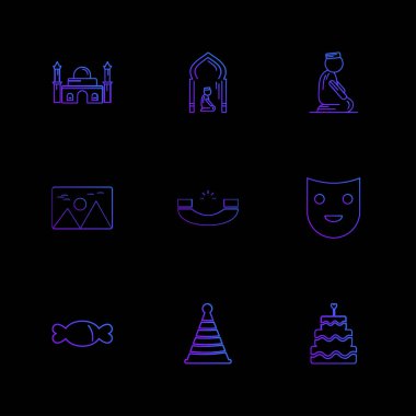 düz vektör çizim simgeler, App simgelerin ayarlamak  