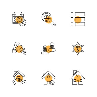 düz vektör çizim simgeler, App simgelerin ayarlamak  