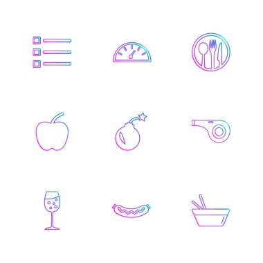 düz vektör çizim simgeler, App simgelerin ayarlamak  