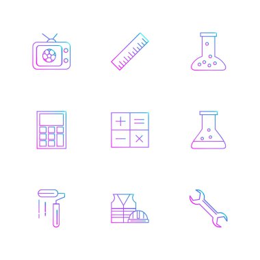 minimalist düz vektör app simgeleri beyaz arka plan üzerinde