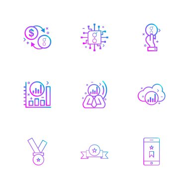 düz vektör çizim simgeler, App simgelerin ayarlamak  