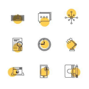 düz vektör çizim simgeler, App simgelerin ayarlamak         