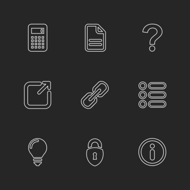 Farklı minimalist düz vektör app simgeleri           