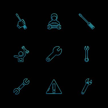 Farklı minimalist düz vektör app simgeleri           