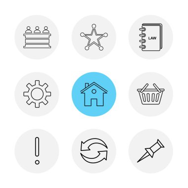 çeşitli tema app simgeler, vektör çizimler set