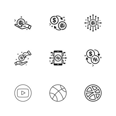 iş yaratıcı düz tasarım simgeler vektör koleksiyonu