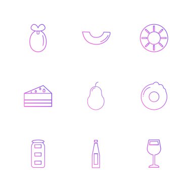 düz vektör çizim simgeler, App simgelerin ayarlamak  
