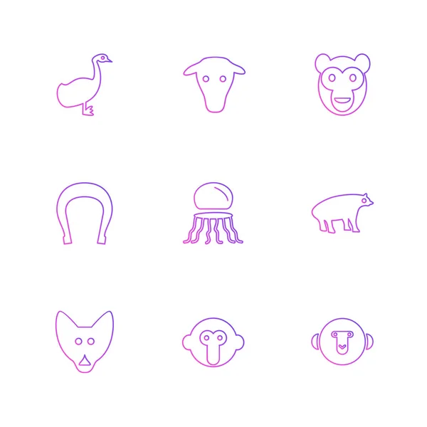 Iconos Imagen Perfil Usuario Establecidos Estilo Simple — Archivo Imágenes Vectoriales