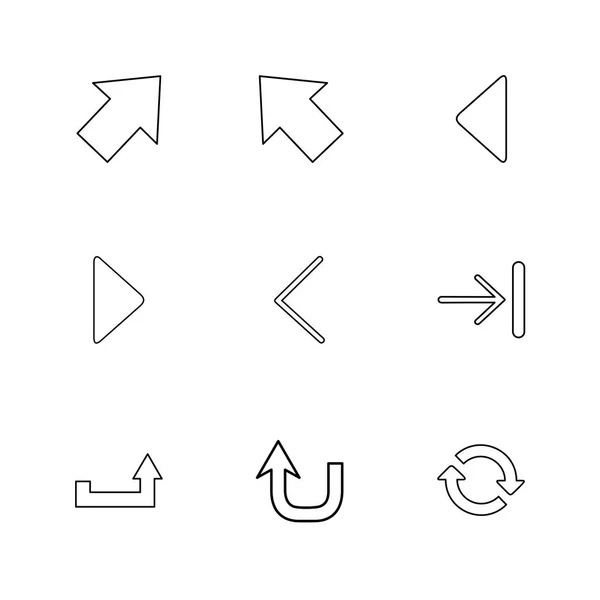 Icônes Application Vectoriel Plat Minimaliste Sur Fond Blanc — Image vectorielle