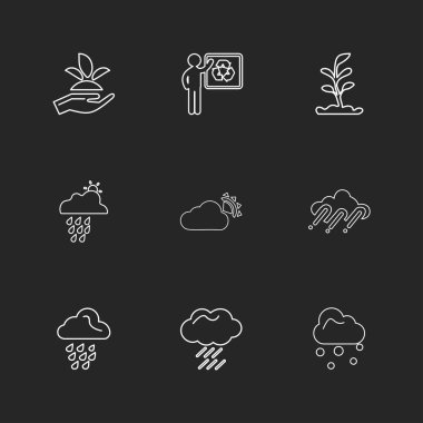 çeşitli tema app simgeler, vektör çizimler set