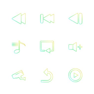 oklar yön işaretçiler yaratıcı simgeler ayarla, düz özel koleksiyon vektör