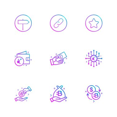 Beyaz arka plan üzerinde izole çeşitli tema app simge kümesi