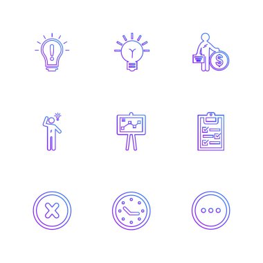 iş yaratıcı düz tasarım simgeler vektör koleksiyonu