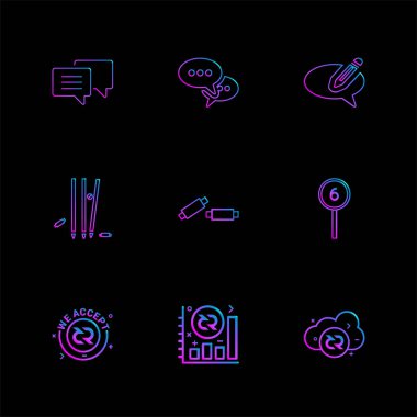 iş yaratıcı düz tasarım simgeler vektör koleksiyonu