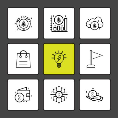 iş yaratıcı düz tasarım simgeler vektör koleksiyonu