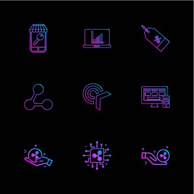 iş yaratıcı düz tasarım simgeler vektör koleksiyonu