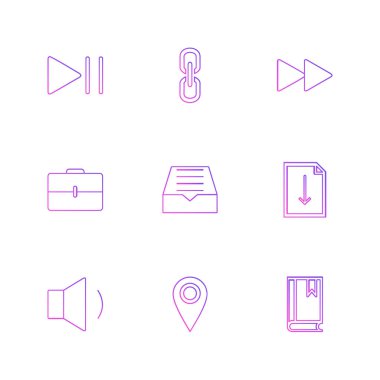 çeşitli tema app simgeler, vektör çizimler set