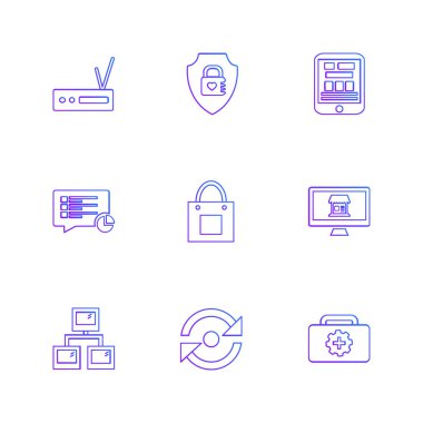 minimalist düz vektör app simgeleri beyaz arka plan üzerinde 
